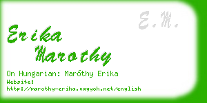erika marothy business card